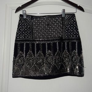 Beaded mini skirt